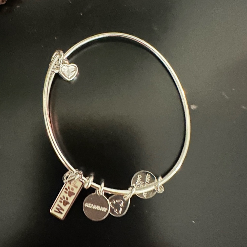 Alex and Ani WOOF silver bracelet